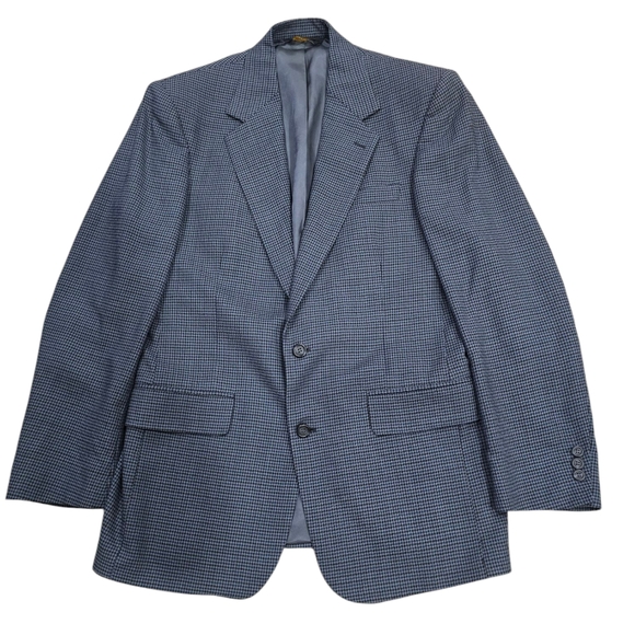 Brooks Brothers Men's Plaid Blazer Sport Coat Two Button Jacket Blue Size 39 - Picture 1 of 8